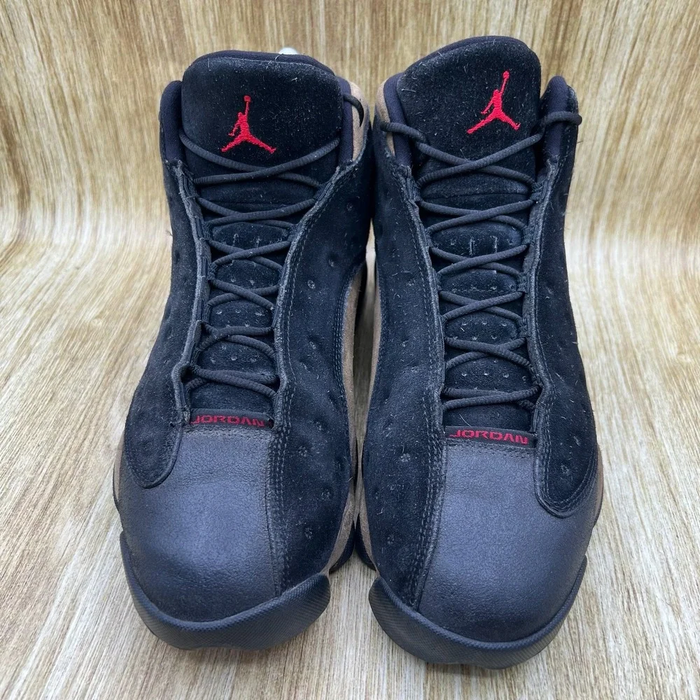 Nike Air Jordan 13 Retro Olive Men's Size 11.5 Black Suede Basketball 414571-006